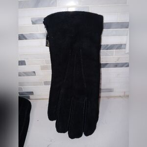 Fownes Men's Black Genuine Fine imported Suede Gloves XL New w Tag